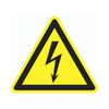 Figyelmeztető matrica villámjel (áramütés veszélye!) 50mm élhossz. vinil sárga Agárdi Filmnyomó